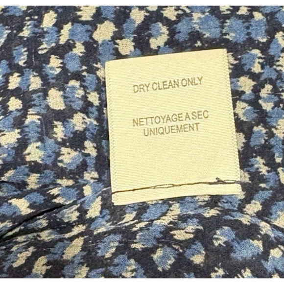 Joie Silk Blouse‎ Top Women S Neck Tie Short Sleeve Lightweight Sheer Tunic Blue - Picture 10 of 11